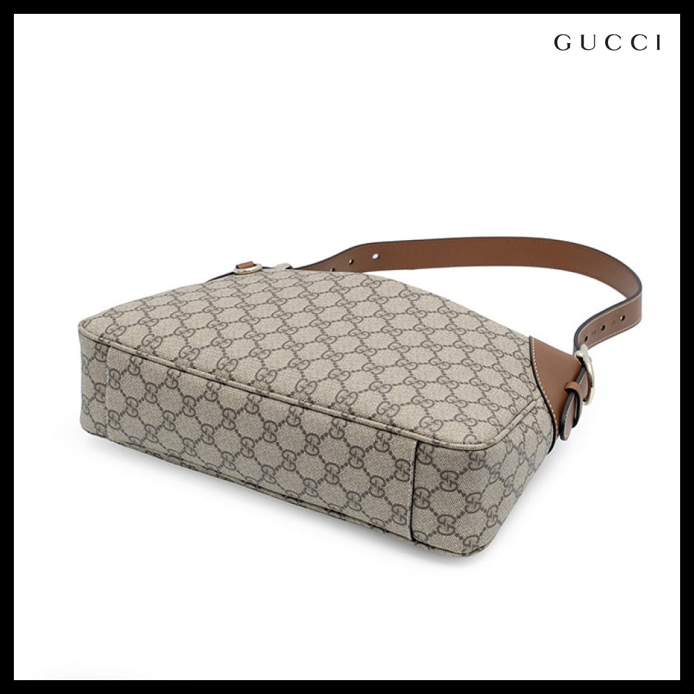 【GUCCI】GG Emblem Medium Shoulder Bag Beige Brown GG