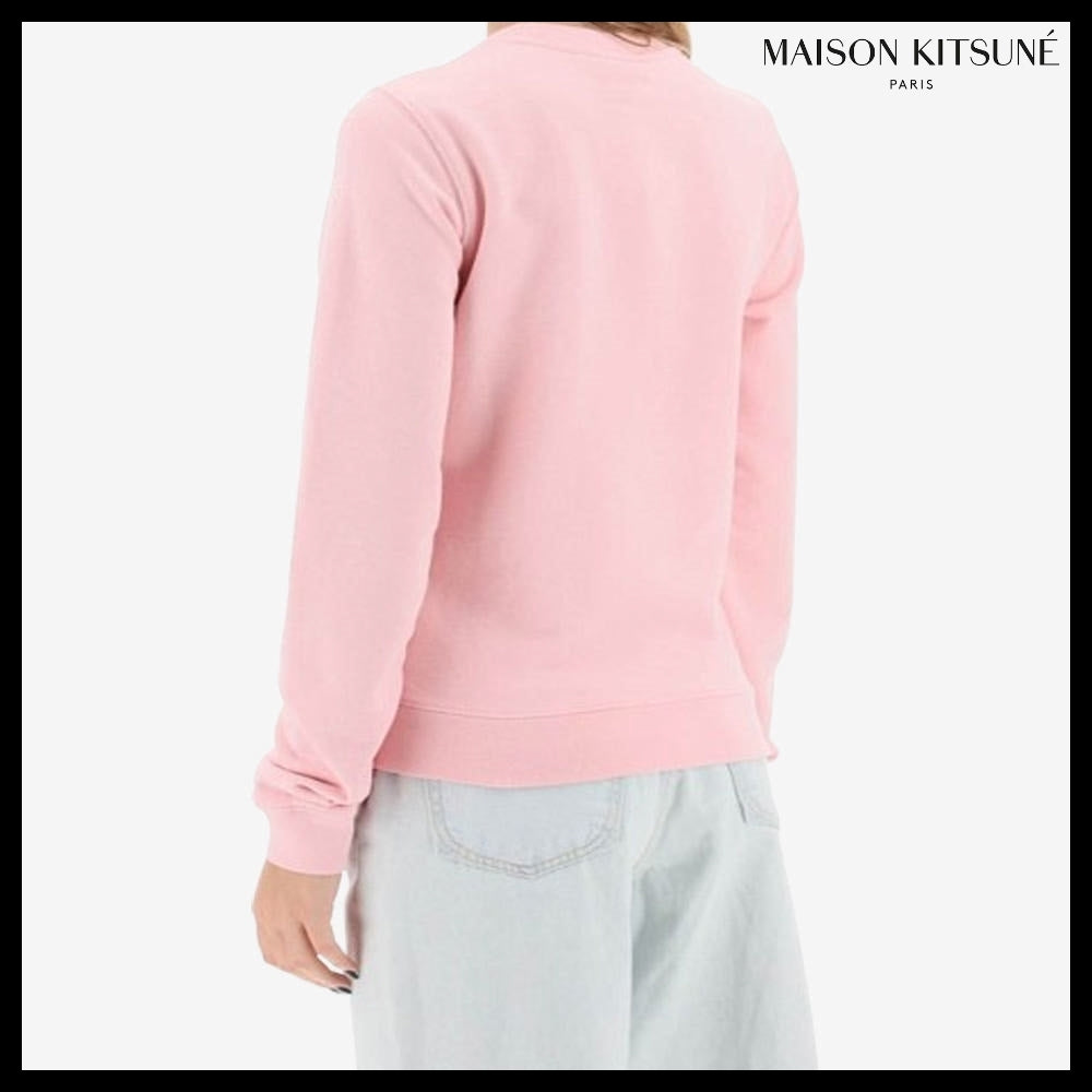 【MAISON KITSUNE】Fox Head Sweatshirt Pink Women