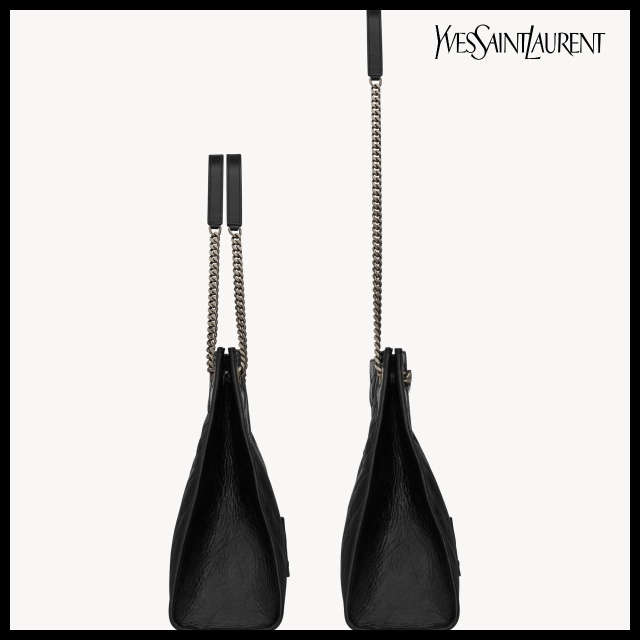 【Saint Laurent】Vintage Leather Large Shopping Tote