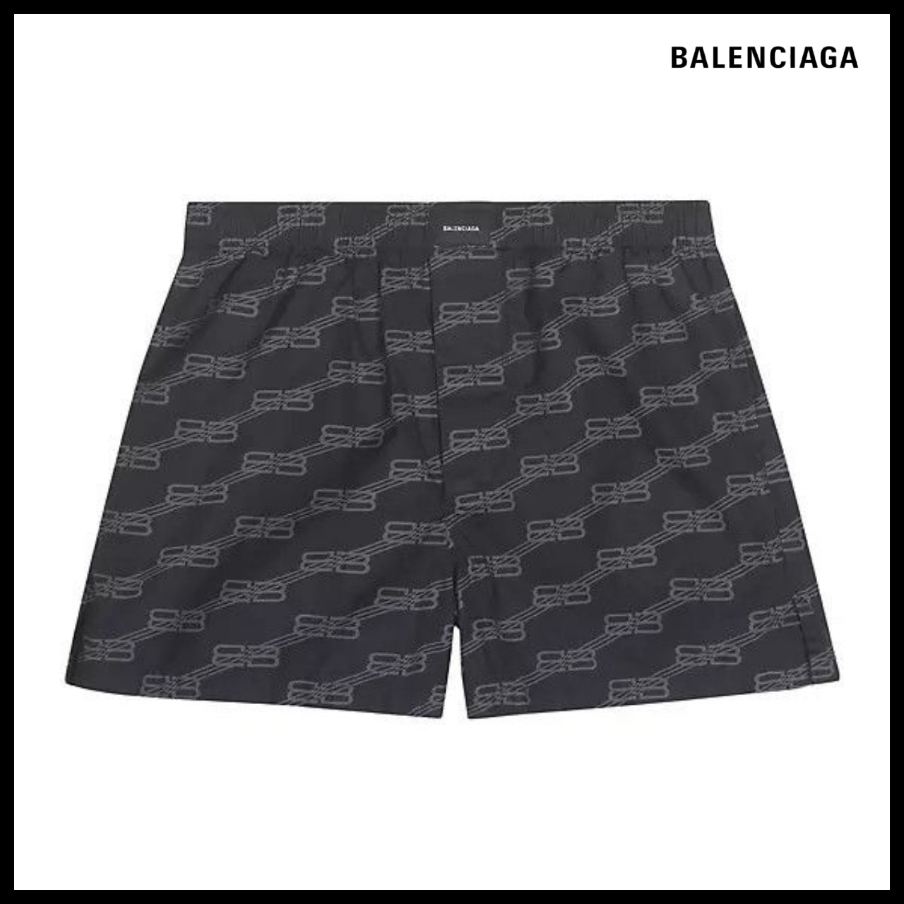 【BALENCIAGA】BB Monogram Pyjama Shorts in Black