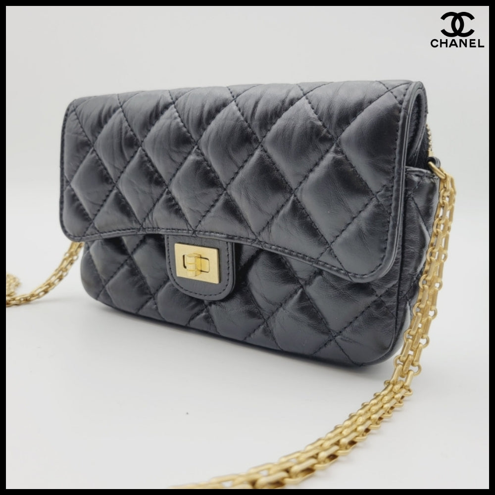 【CHANEL】2.55 Vintage Chain Mini Bag Black