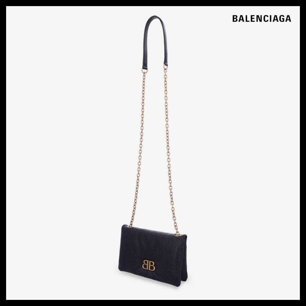 【BALENCIAGA】Monaco Nano Shoulder Bag Black