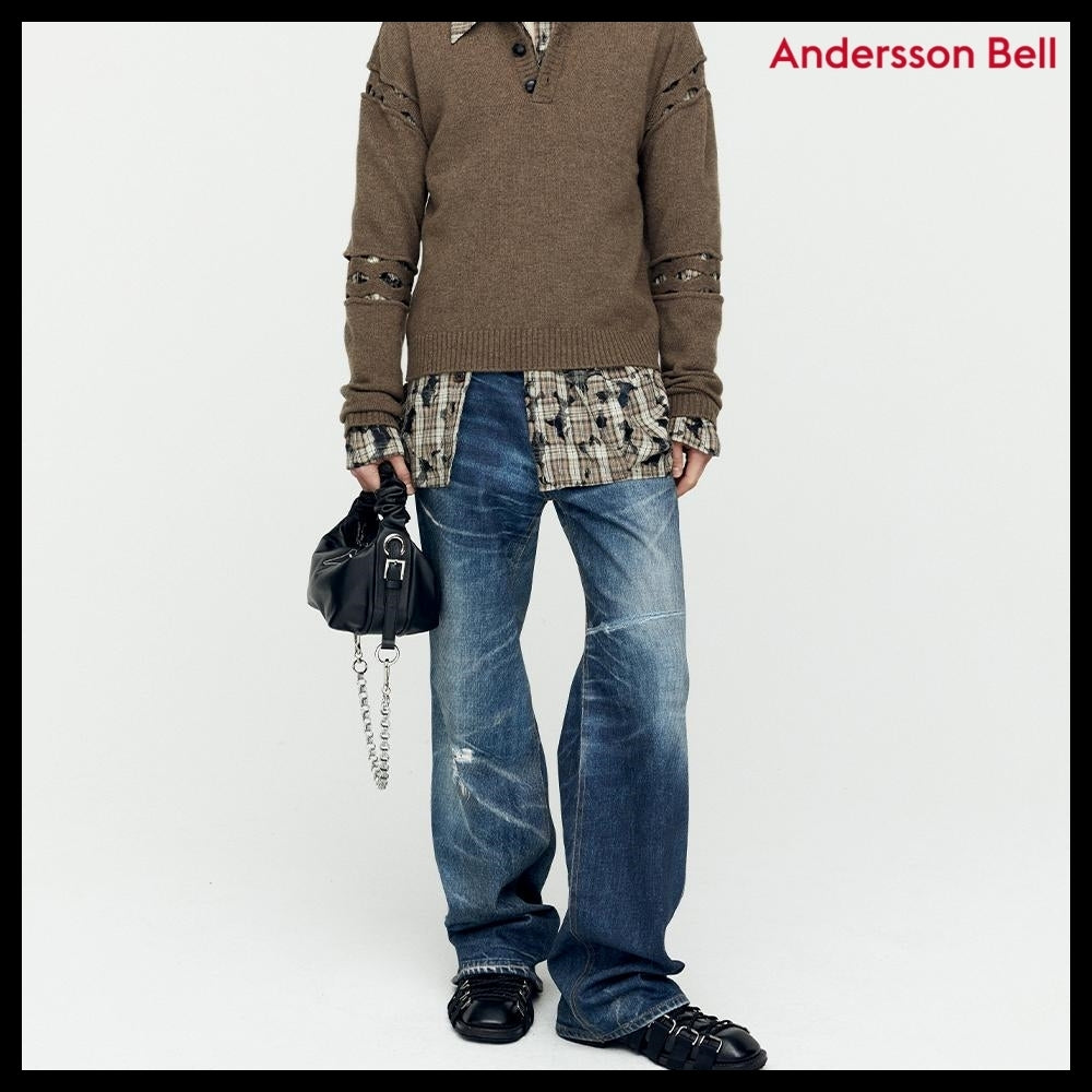 【ANDERSSON BELL】TROMPE L OEIL Printed Denim Pants