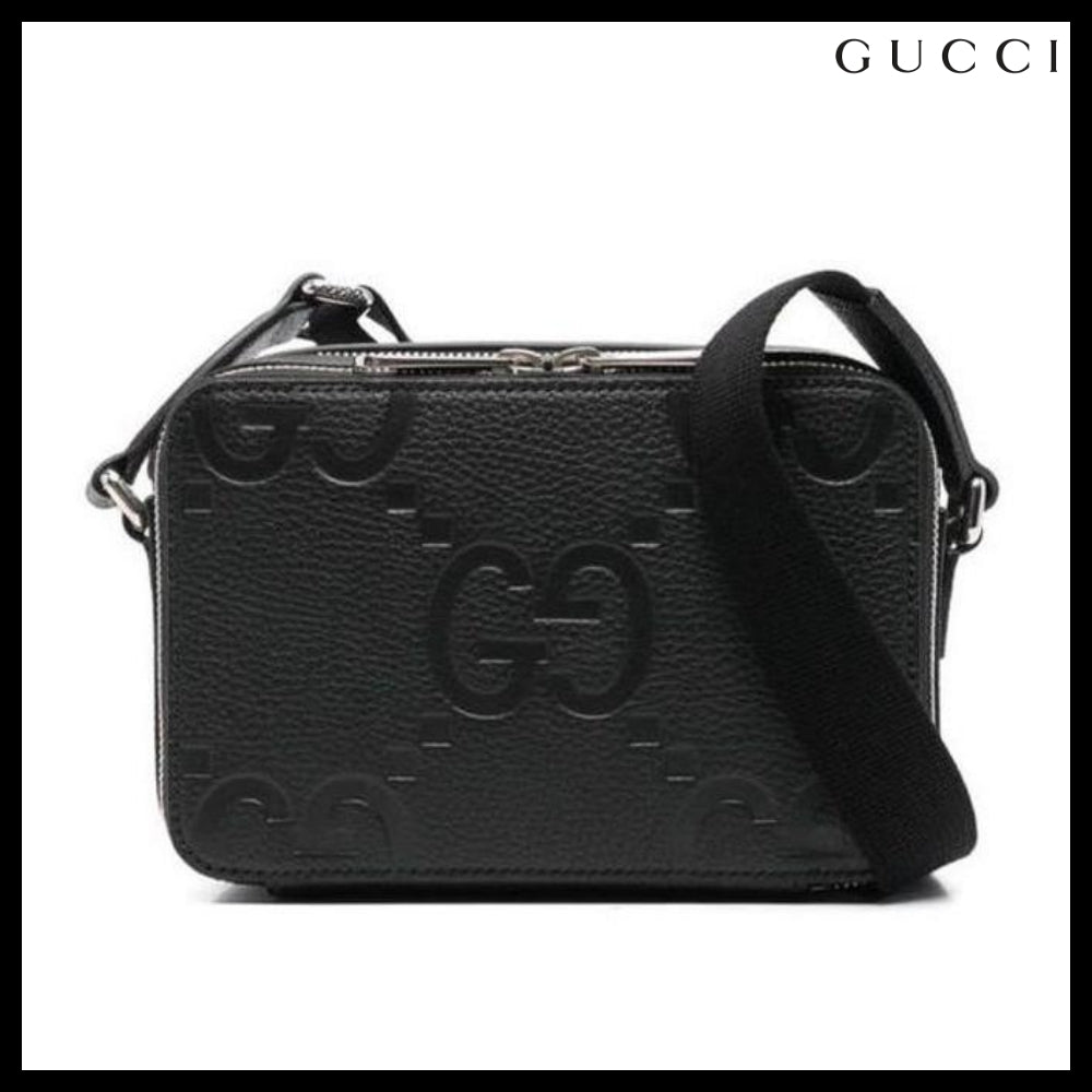 【GUCCI】Jumbo GG Calfskin Mini Crossbody Bag
