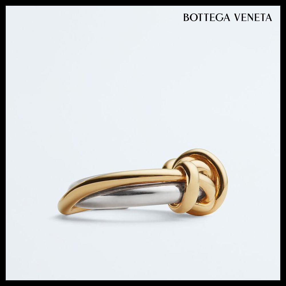 【韓国百貨店 BOTTEGA VENETA】Knot Ring Silver Yellow Gold