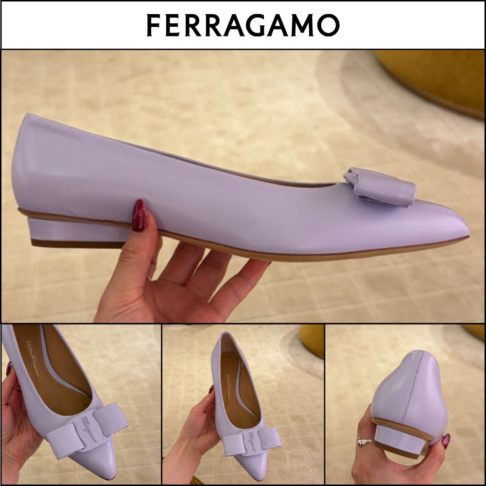 【FERRAGAMO】VIVA NEW VARA BOW BALLET FLATS VIOLET