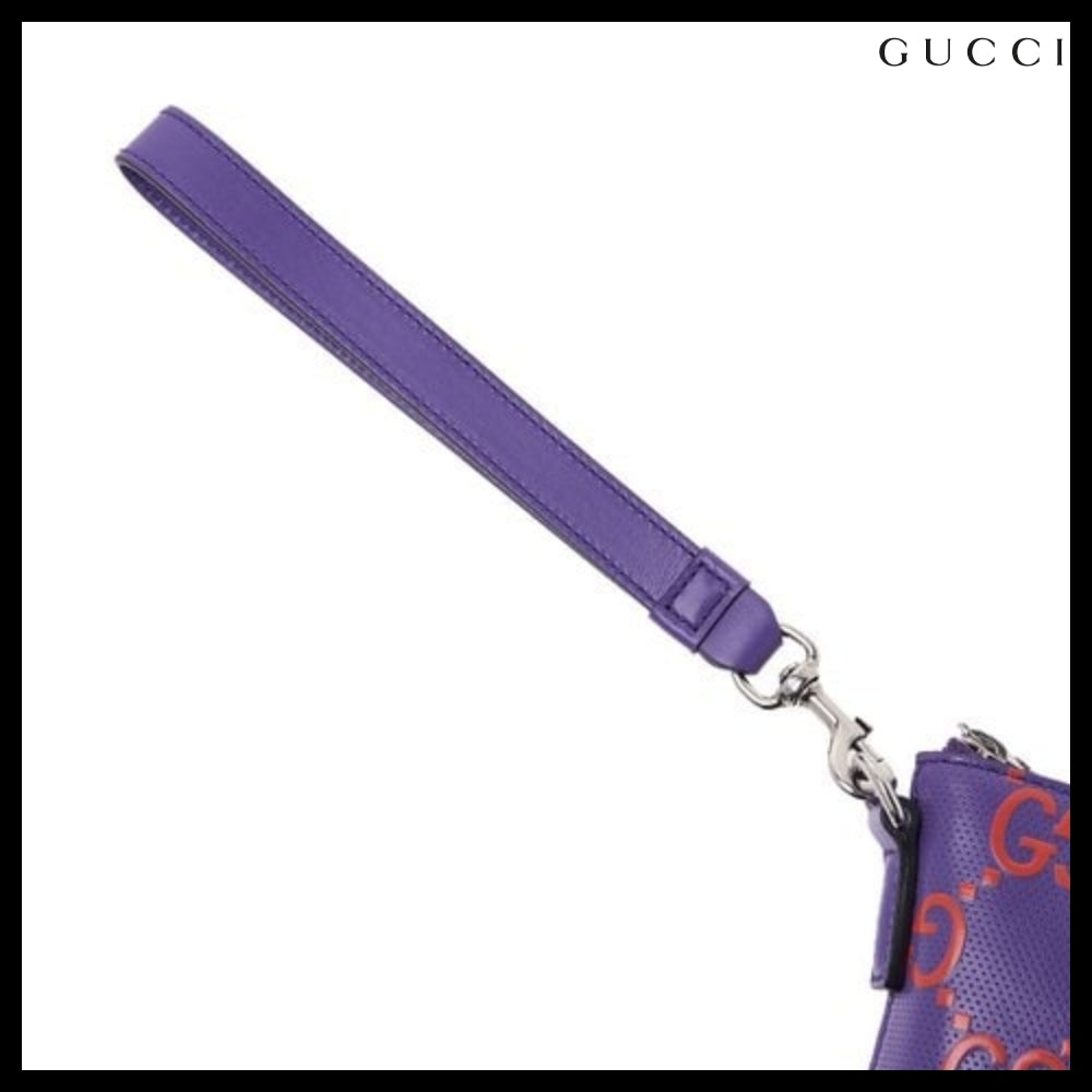 【GUCCI 】Tennis 20 GG Embossed Two-Tone Messenger Bag