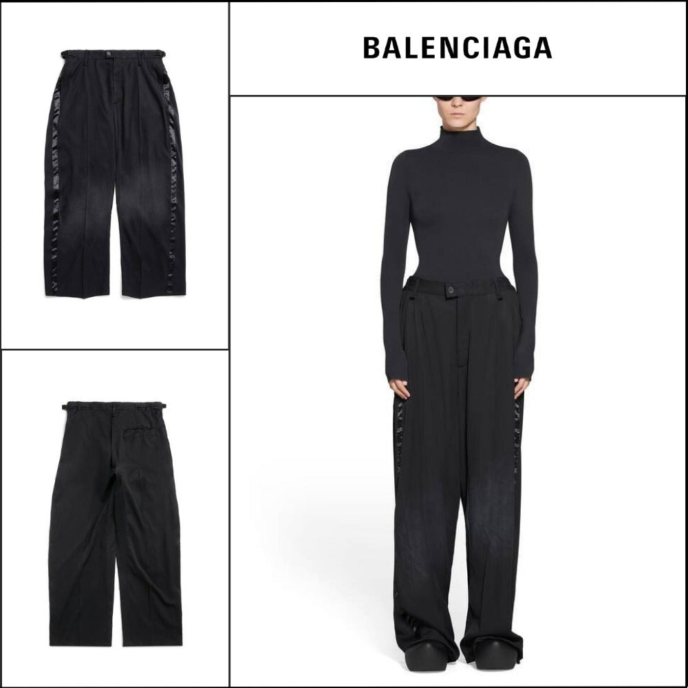 【BALENCIAGA】Skater Tuxedo Trouser Black