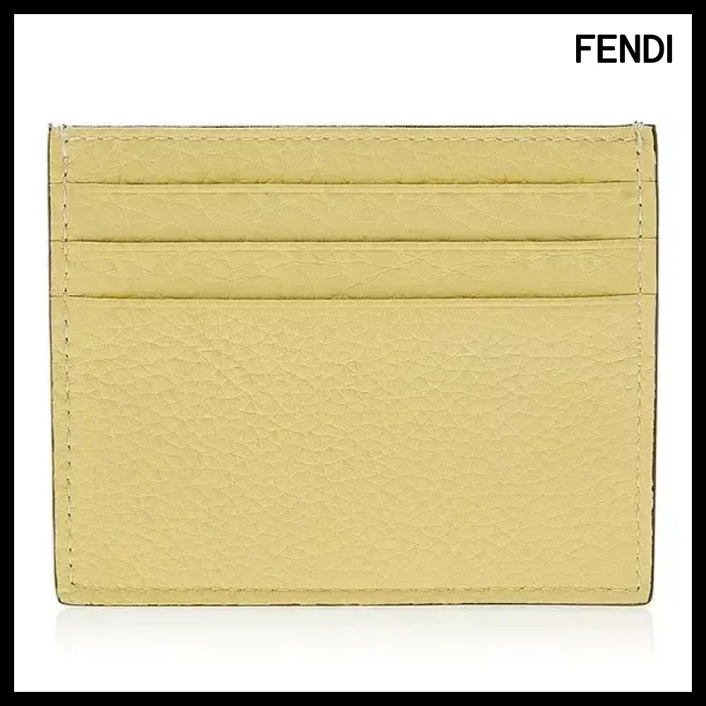 【Fendi】Men's FF Logo Bicolor Card Wallet Luxury Logo