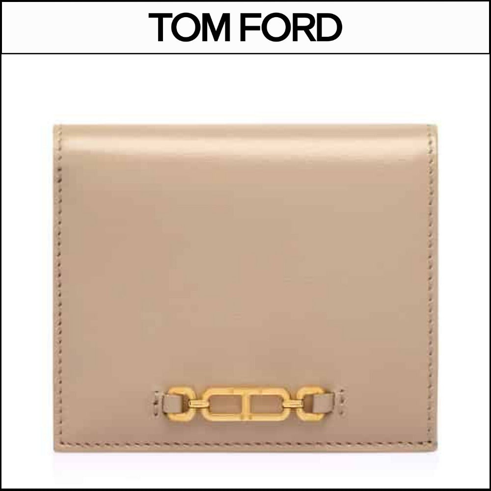 【TOM FORD】PALMELLATO-EFFECT COMPACT WALLET 1J013