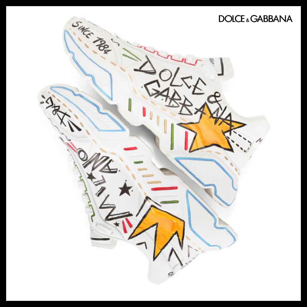 【Dolce & Gabbana】HAND-PAINTED CALFSKIN NAPPA DAYMASTER