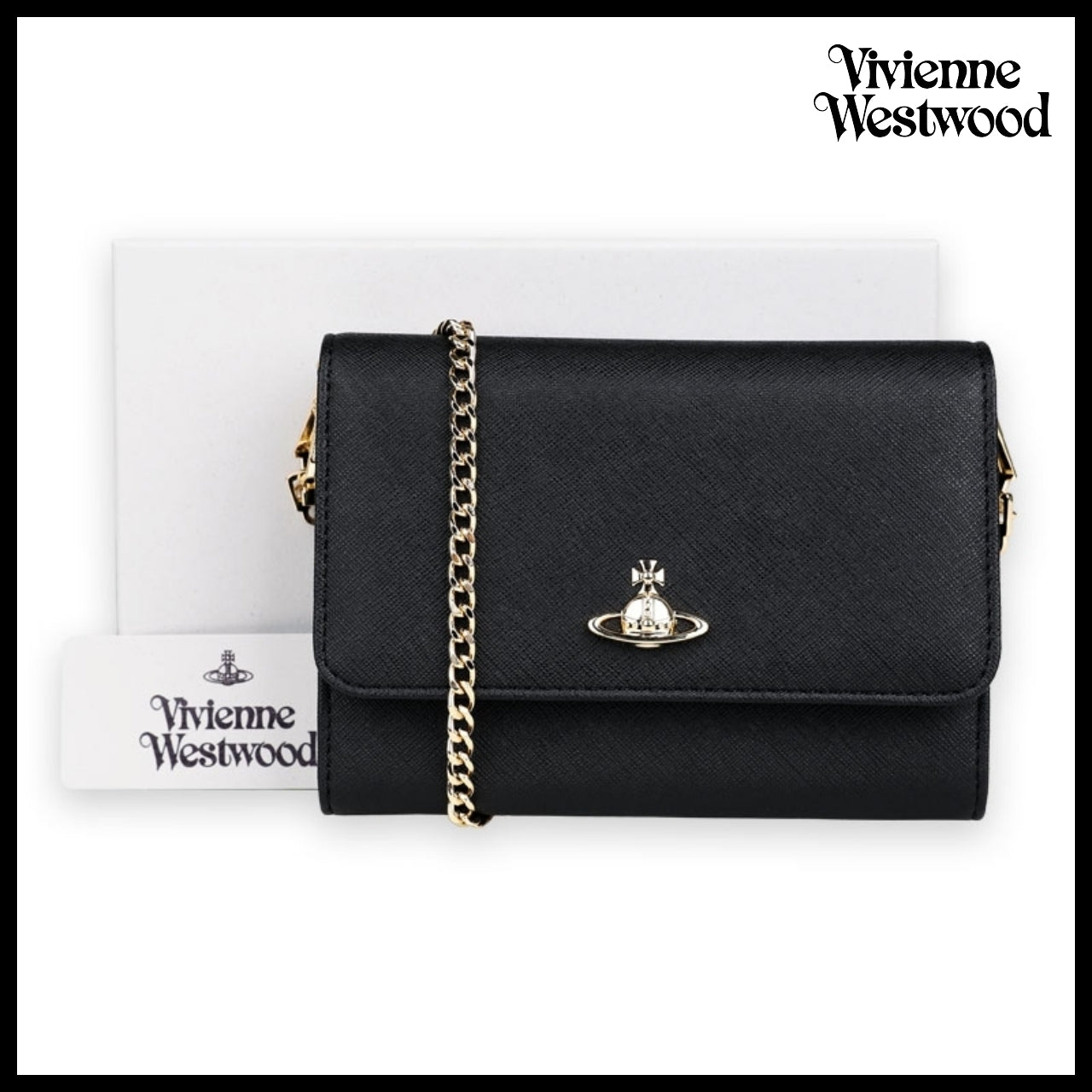 【Vivienne Westwood】Crossbody Wallet Bag Black