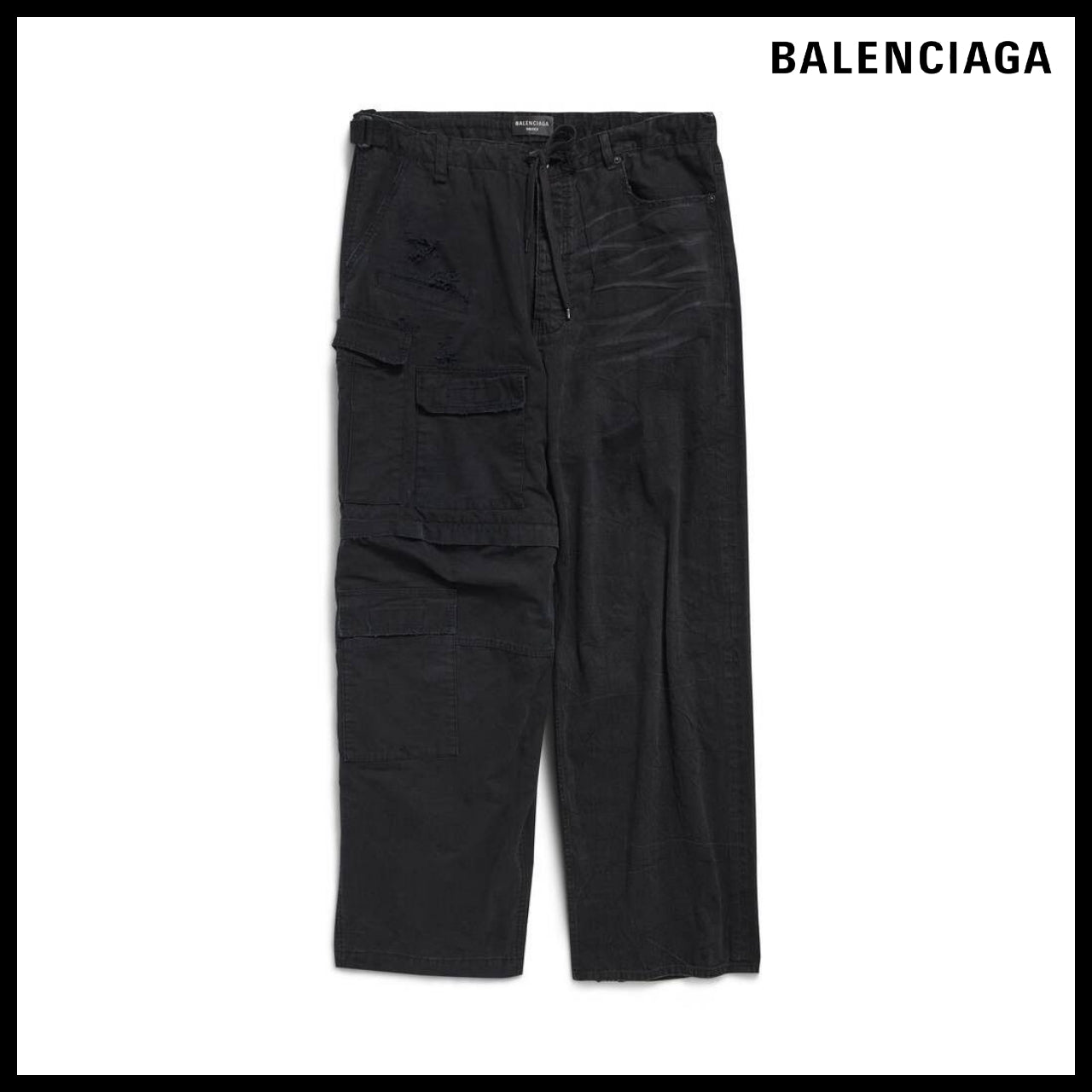 【BALENCIAGA】Hybrid Baggy Pants Black