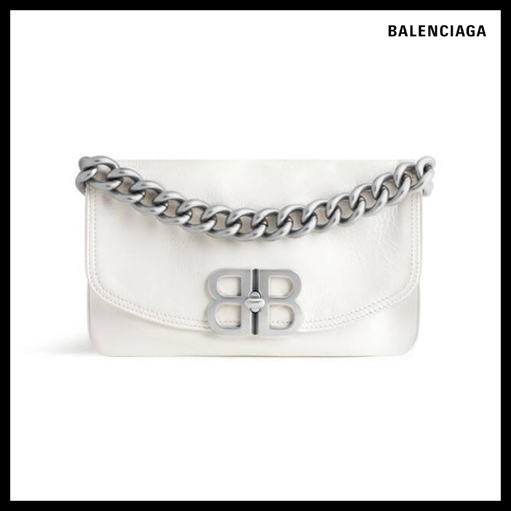 【BALENCIAGA】BB Soft Small Flap Bag Optic White