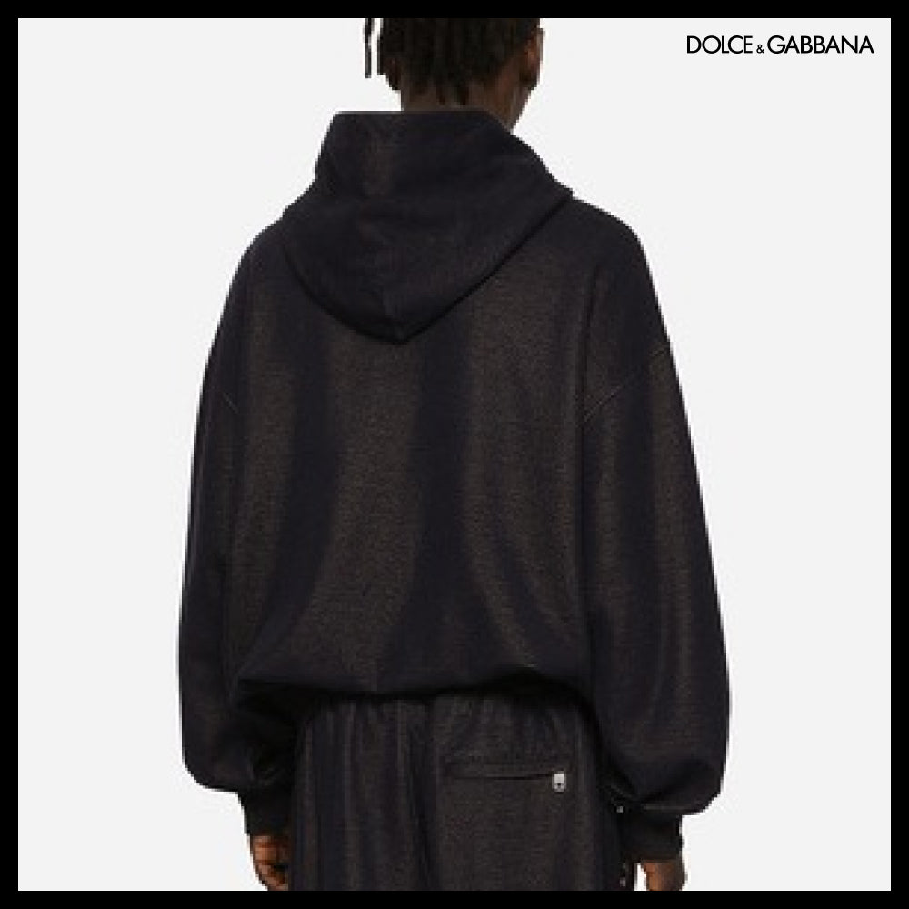 【Dolce & Gabbana】JERSEY HOODIE WITH LOGO TAG