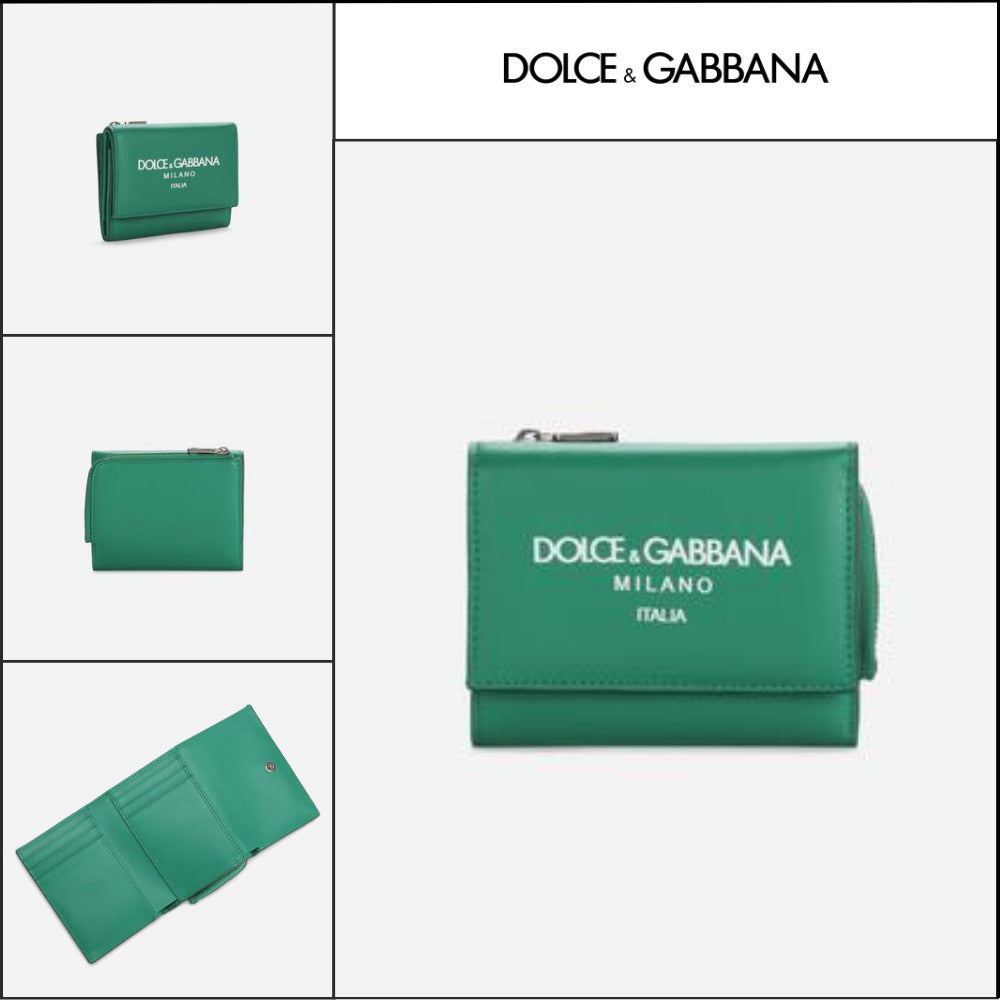 【Dolce&Gabbana】CALFSKIN FRENCH FLAP WALLET LOGO