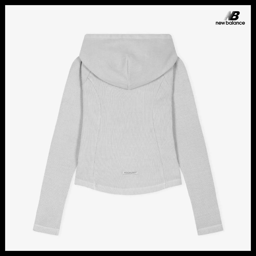 【New Balance】Women's Soft Fresh Ribbed Hooded Two Way Zip