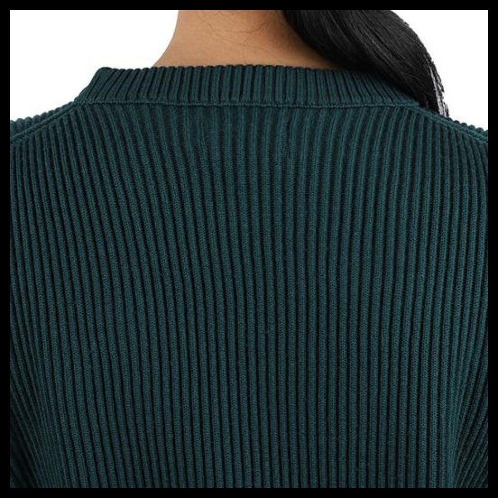 【STONE ISLAND】 Kids Wappen Patch Ribbed Pullover Knit