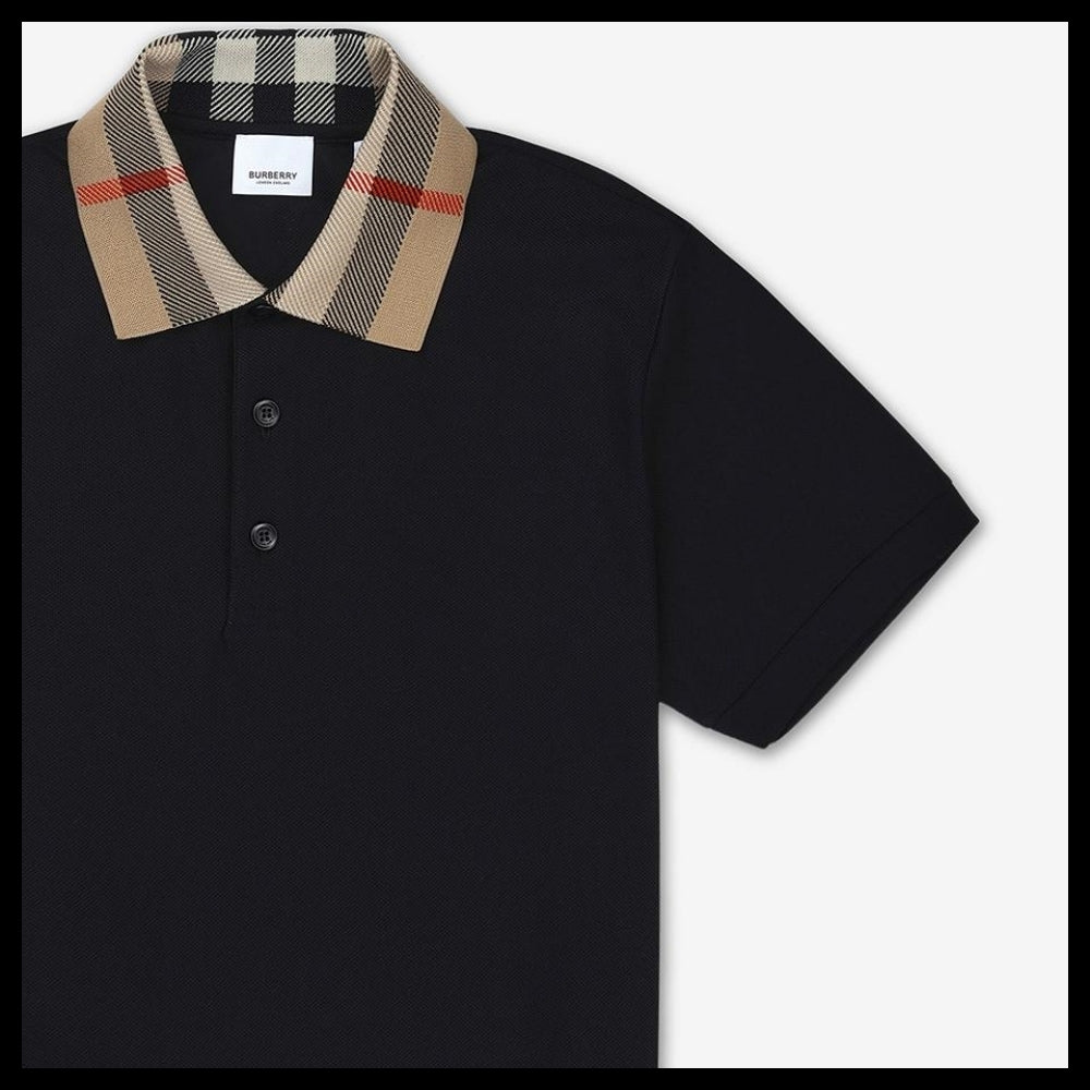 【Burberry】Cotton Slim Fit Polo Shirt
