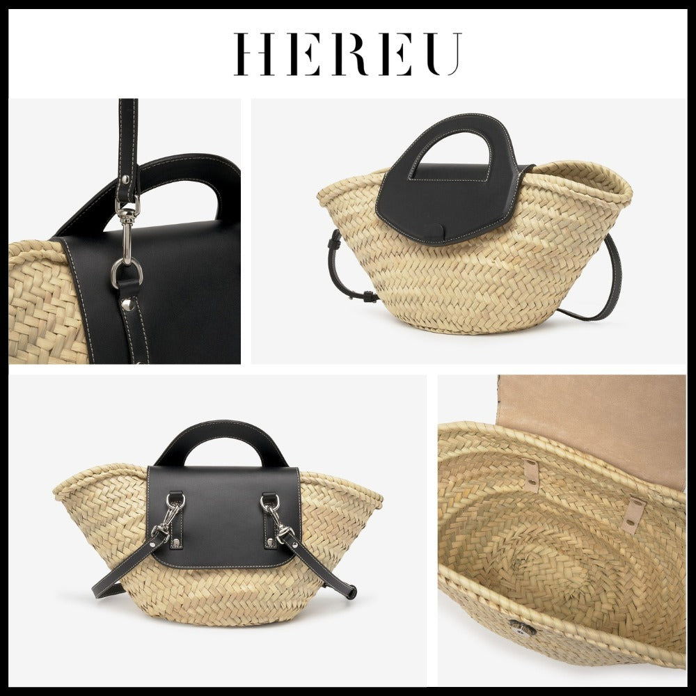 【HEREU】アルケリア トートバッグ ベージュ ブラック