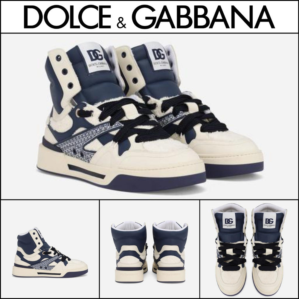 【Dolce & Gabbana】NEW ROMA HIGH-TOP SNEAKERS IN MIXED