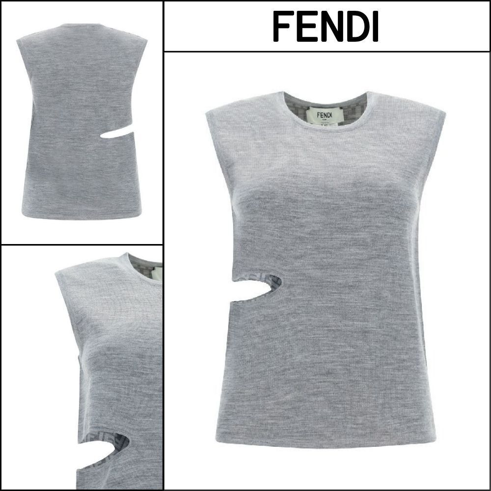 【FENDI】FF Reversible Cut-Out Wool Tank Top