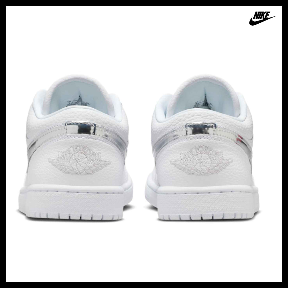 【NIKE】Air Jordan 1 Low SE W White Metallic Silver White