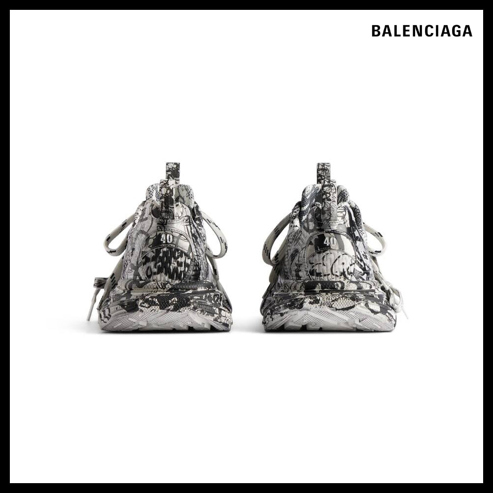 【BALENCIAGA】Women’s 3XL Extreme Graffiti Sneaker White/Bl
