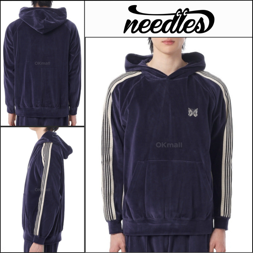 【NEEDLES】 Track Hoody CPE Velour Navy