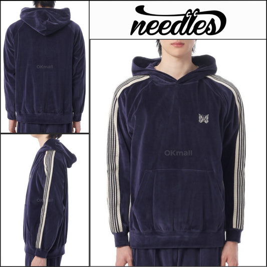 【NEEDLES】 Track Hoody CPE Velour Navy