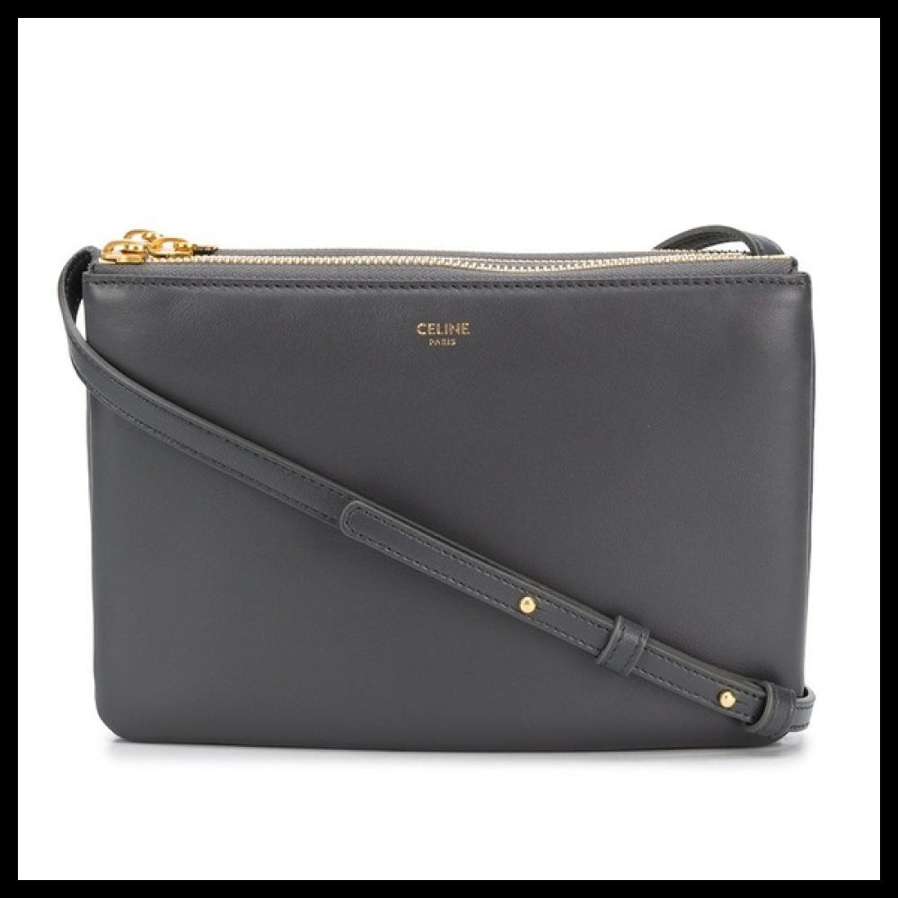 【CELINE】Small Trio Gray Shoulder Bag