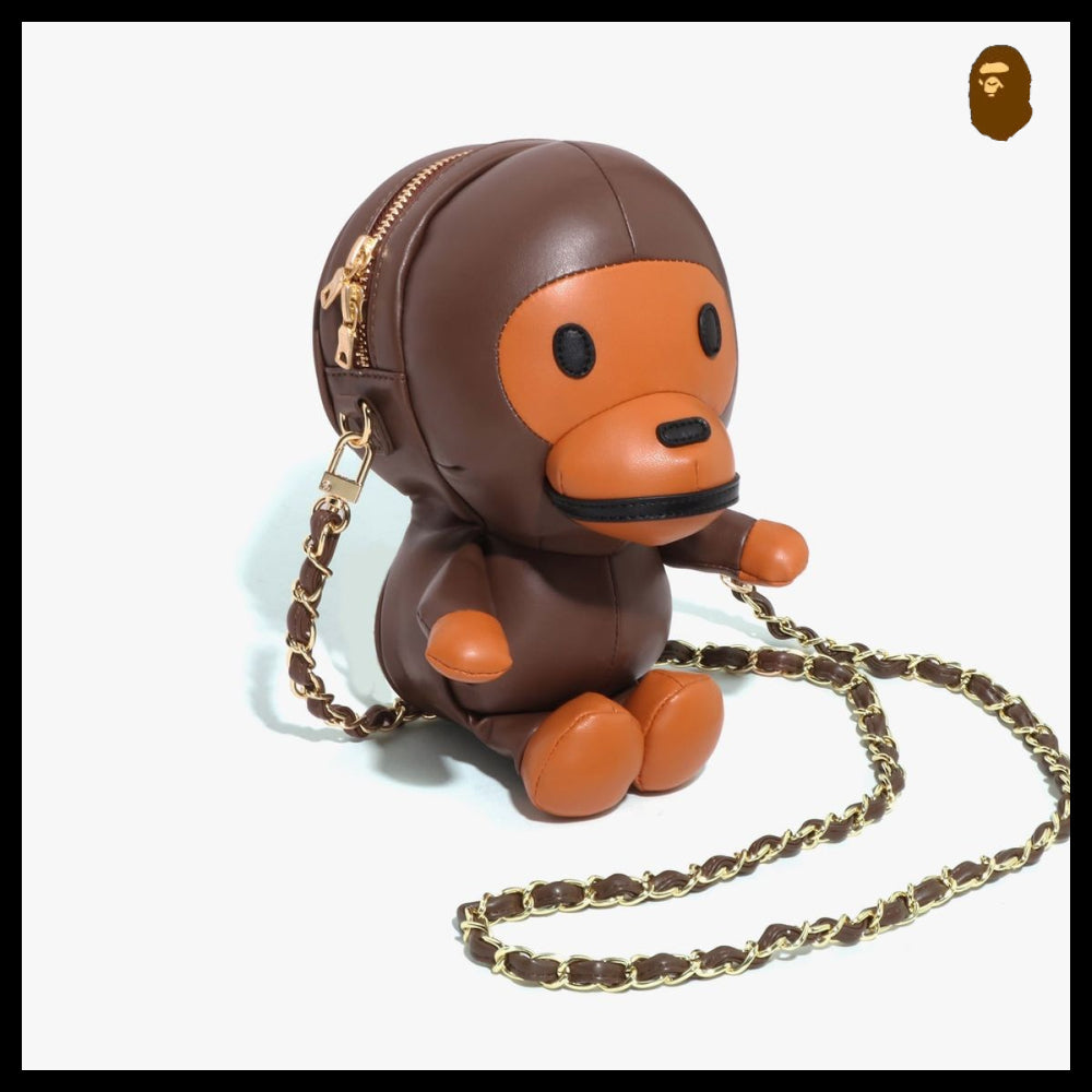 【BAPE】Baby Milo plush doll mini shoulder bag brown