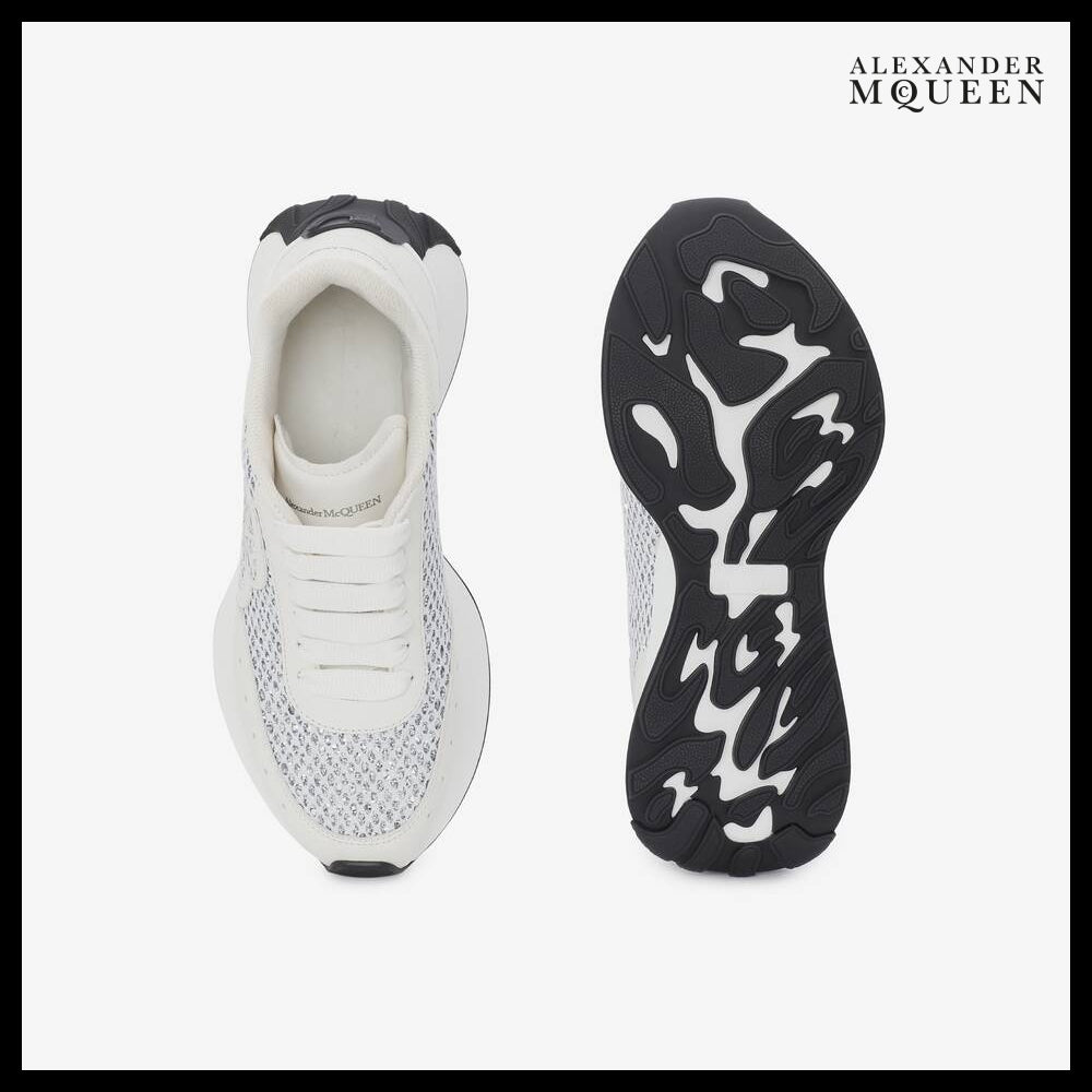【Alexander Mcqueen】Women’s Sprint Runner White Silver