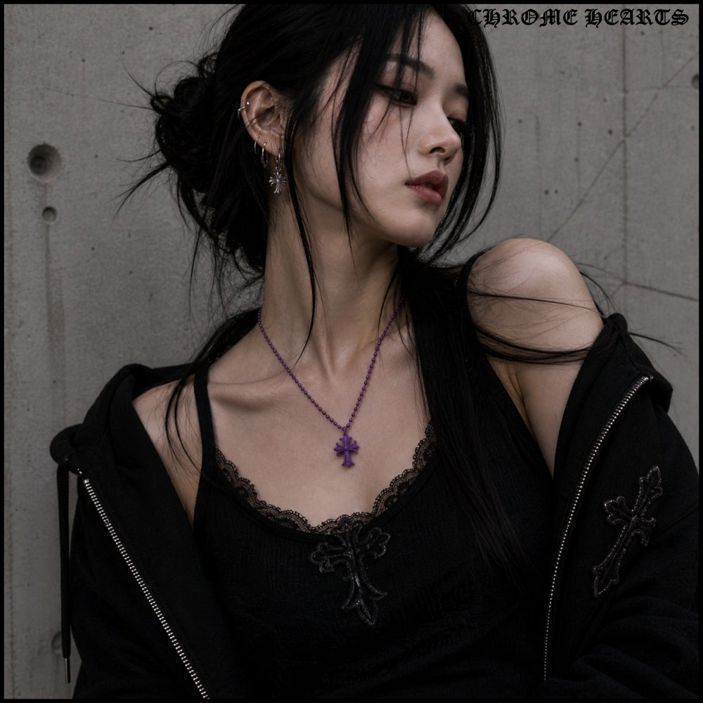 【CHROME HEARTS】SILICHROME CH CROSS PENDANT PURPLE 正規品