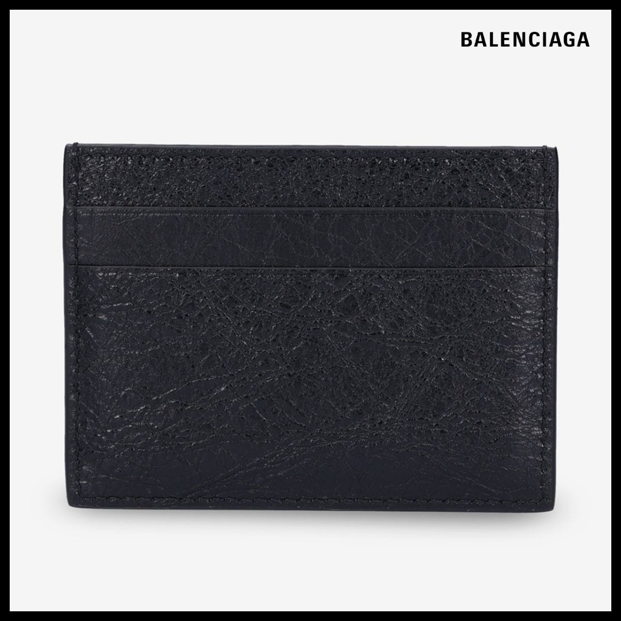 【BALENCIAGA】Cash DIY Metal Card Holder Black White
