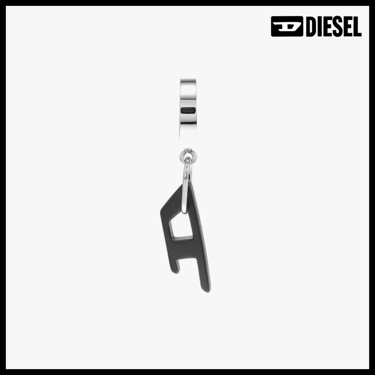 【DIESEL】Two-Tone Hoop Earrings Set
