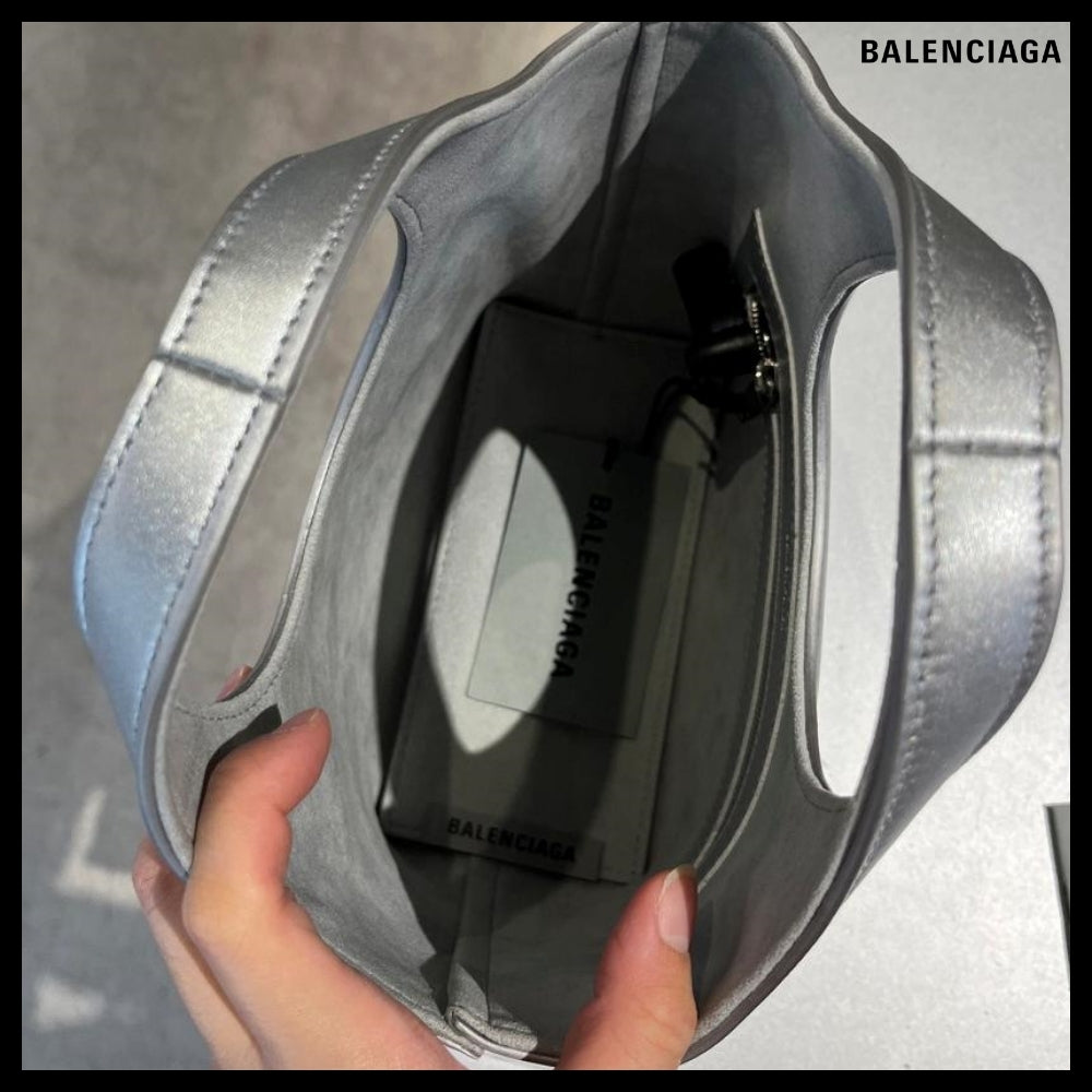 【BALENCIAGA】Mary-Kate XS Tote Bag Metallized