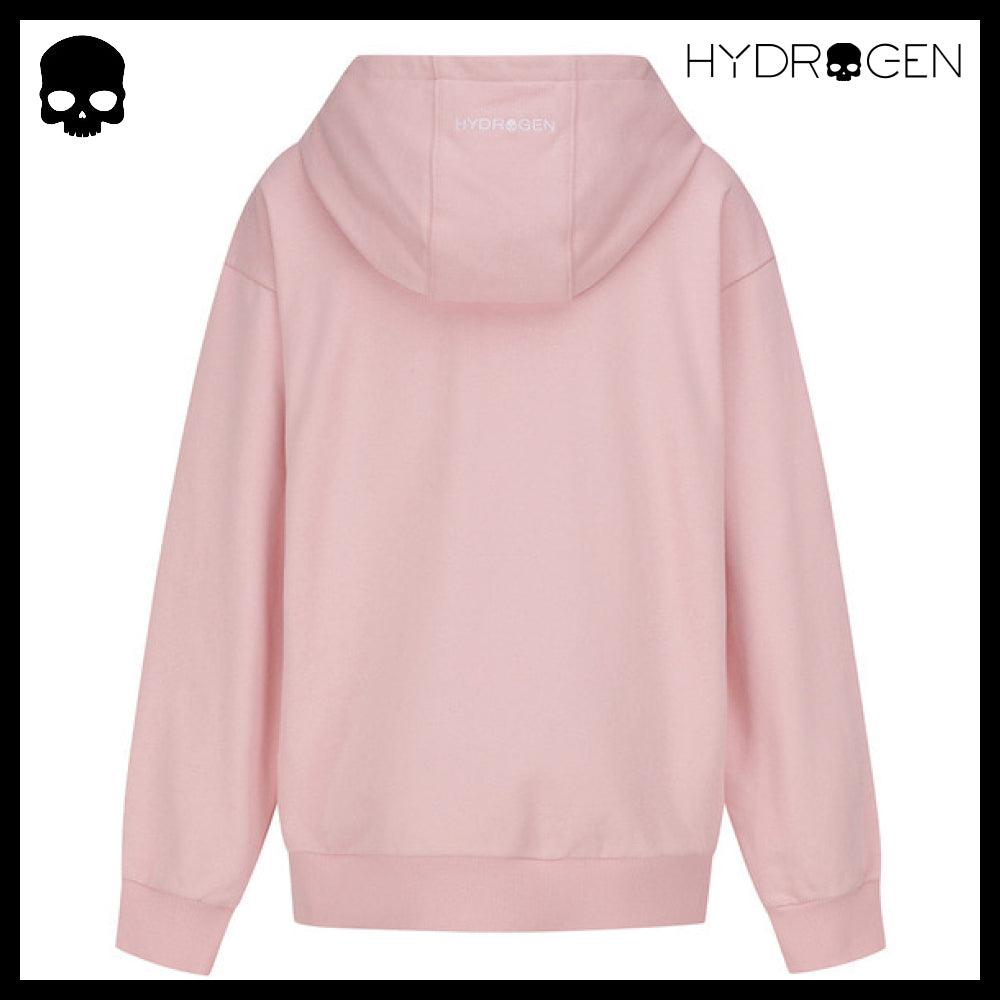 【HYDROGEN】UNI BASIC SKULL LOGO HOODIE PINK