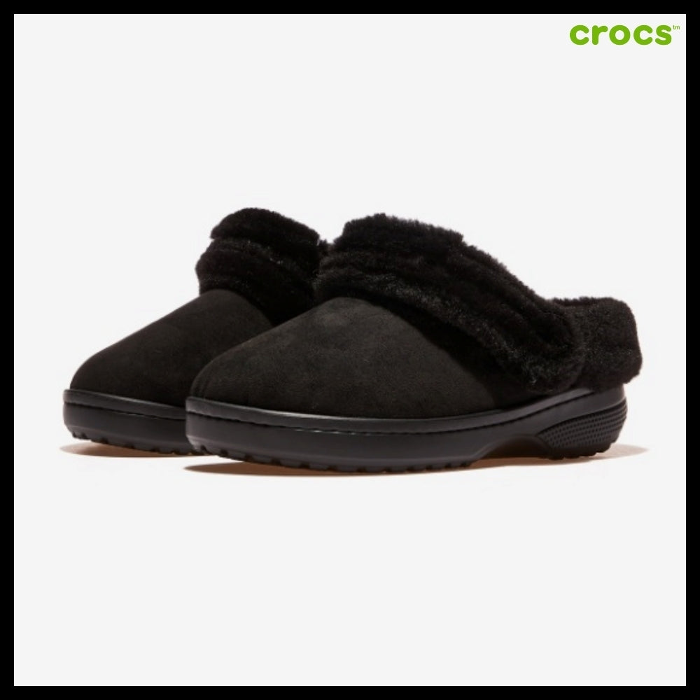 【CROCS】Classic Unforgettable Suede Clog Black