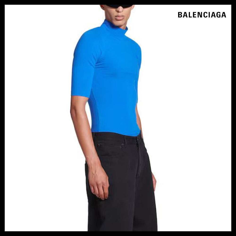 【BALENCIAGA】B Sports Icon Long Sleeve Turtleneck T-Shirt