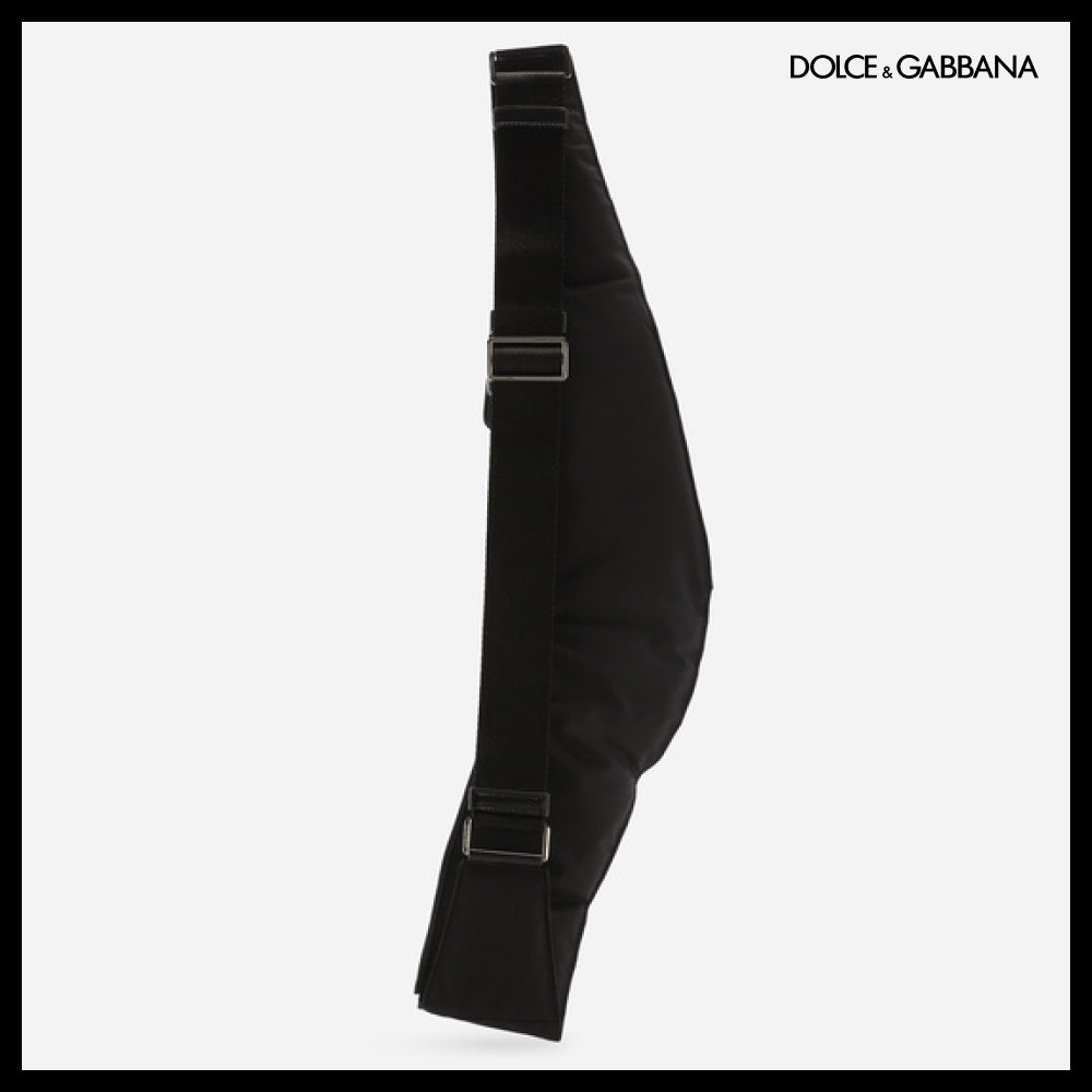 【Dolce & Gabbana】Cross NYLON BELT BAG Black