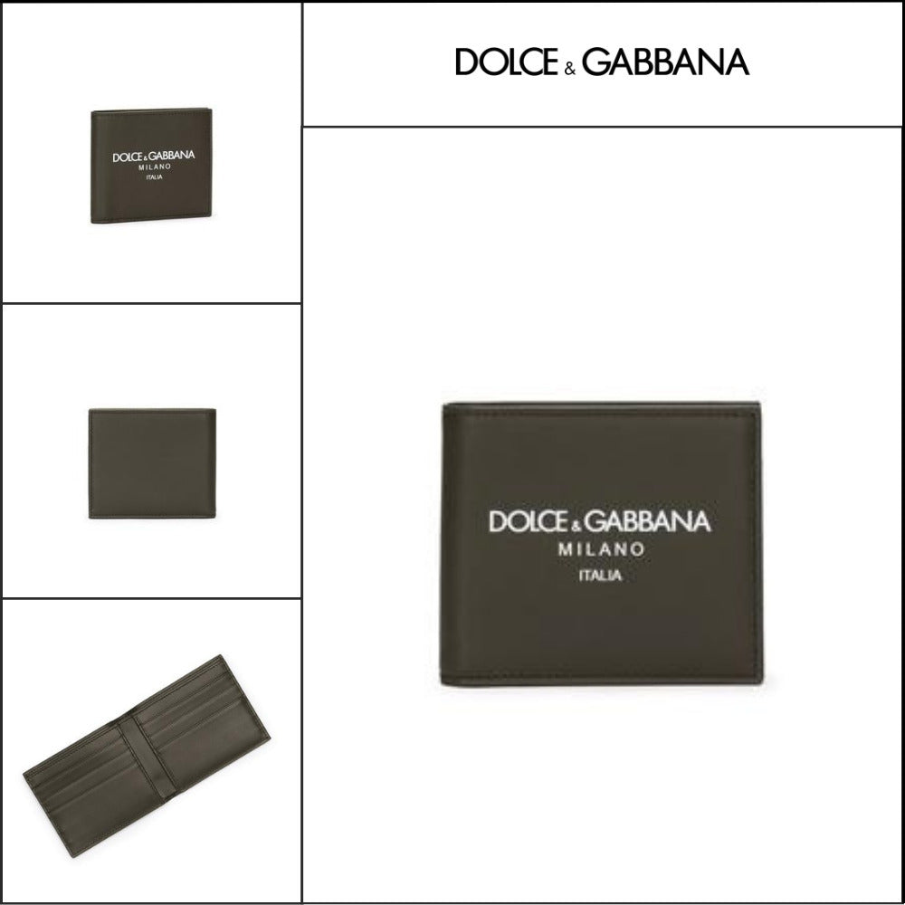 【Dolce&Gabbana】CALFSKIN BIFOLD WALLET LOGO