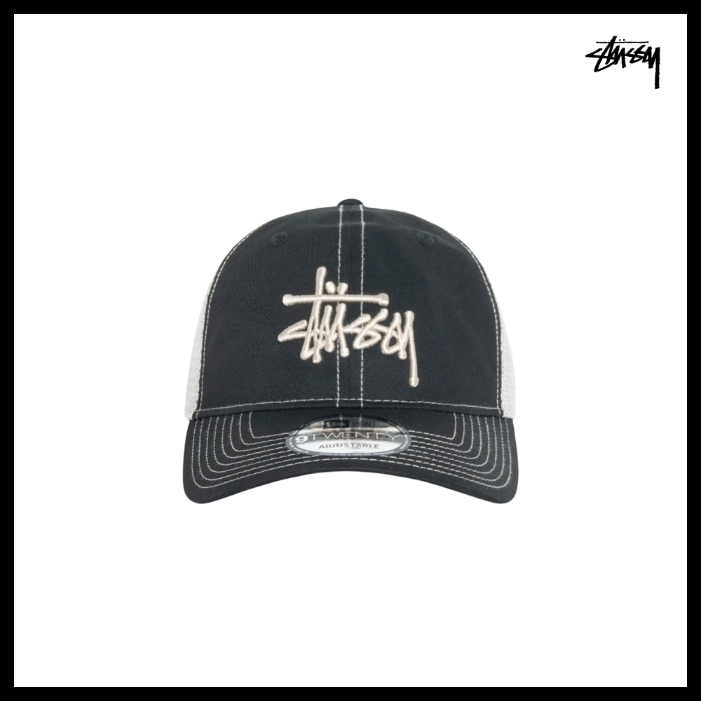 【STUSSY】New Era 9Twenty Basic Trucker Shade Black