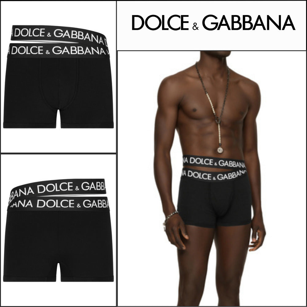 【Dolce & Gabbana】TWO-WAY STRETCH JERSEY BOXERS WITH DUAL