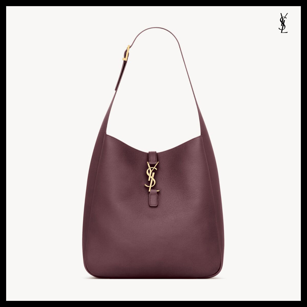 【Saint Laurent】Grained Leather Soft LE 5 A 7 Large Bag