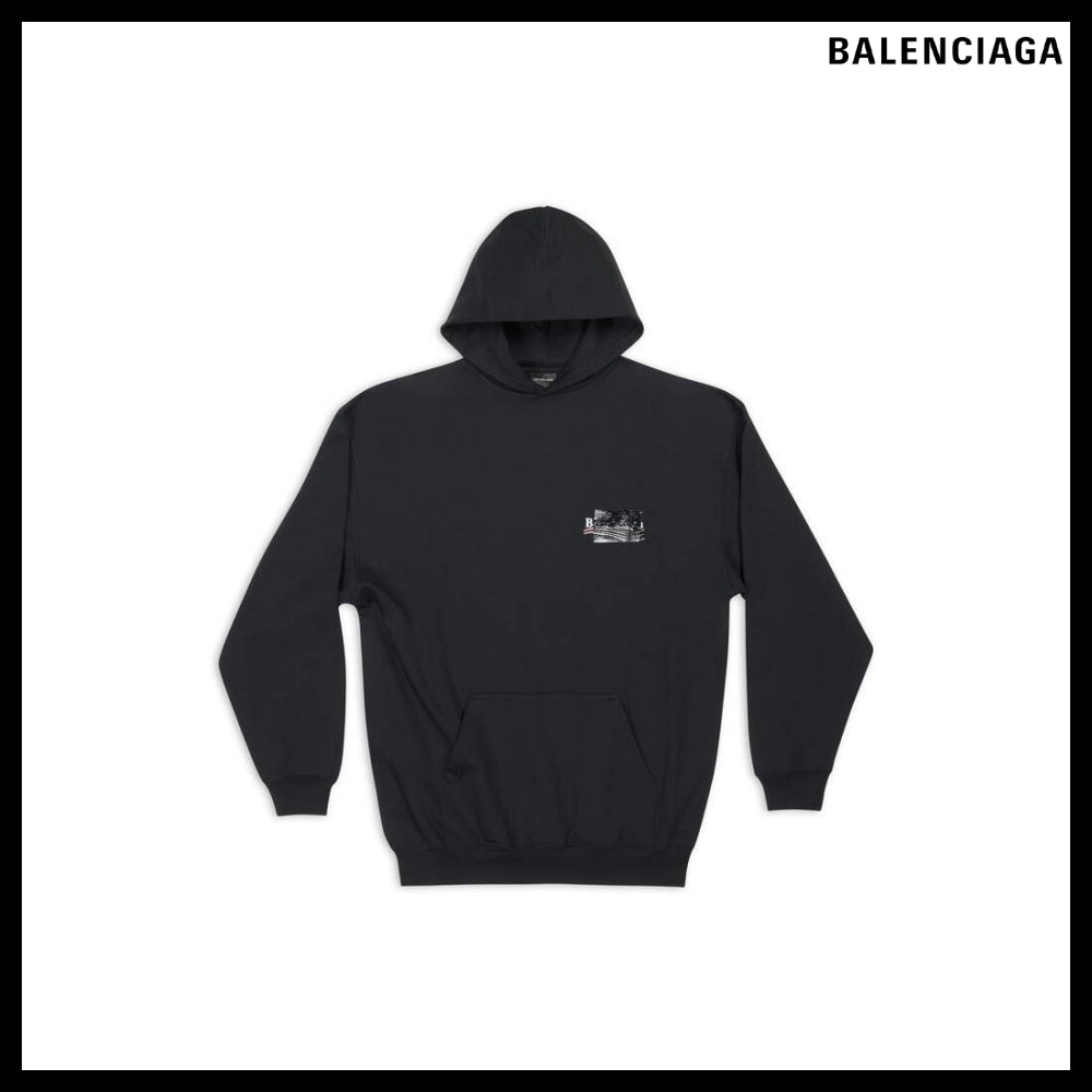 【BALENCIAGA】Gaffer Hoodie Medium Fit Black
