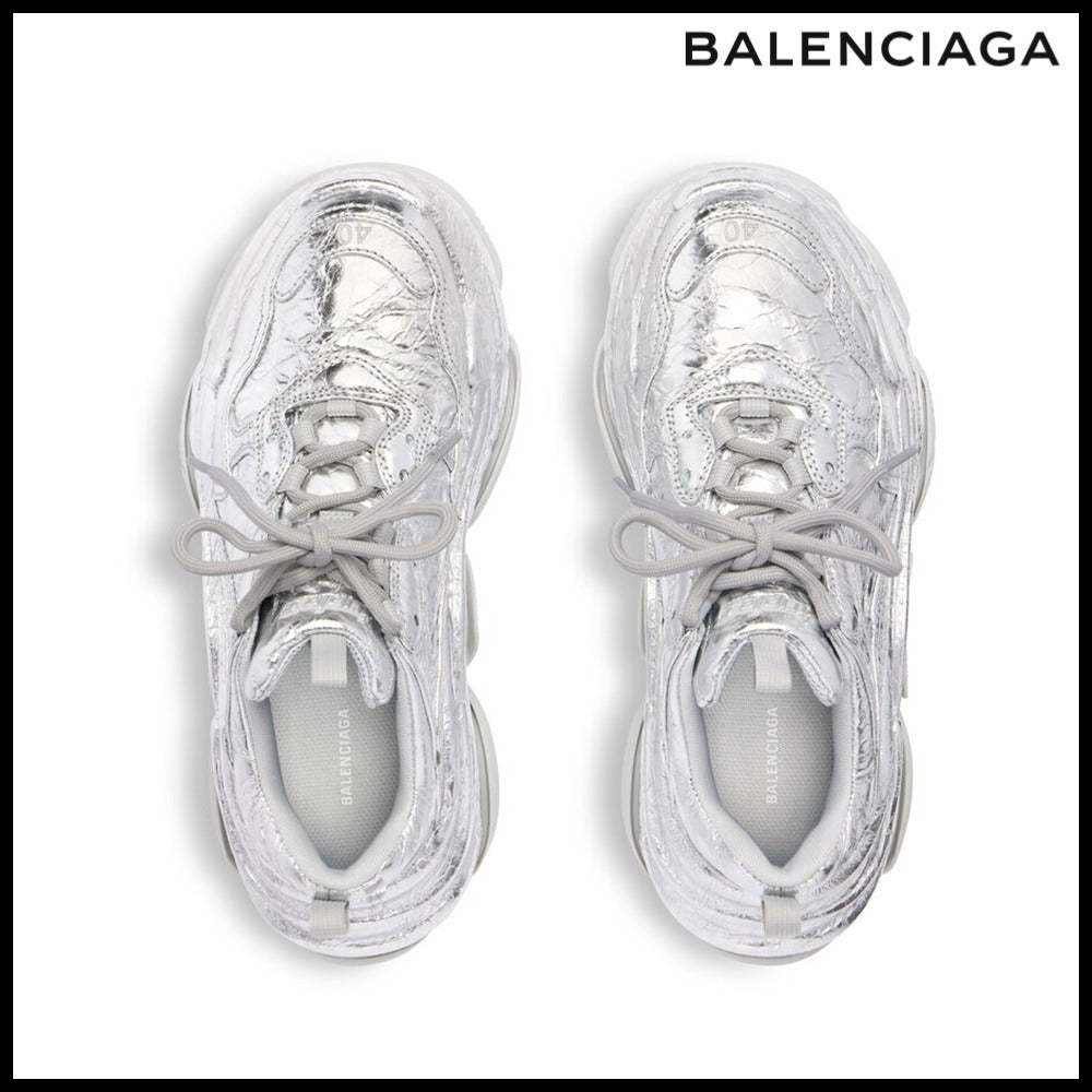 【BALENCIAGA】Triple S Sneaker Silver Metallic