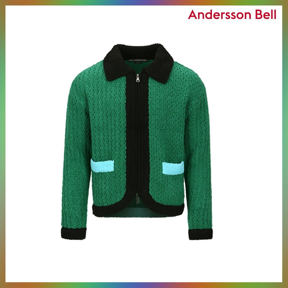 【ANDERSSON BELL】エラス・カラーブロックカーディガン 2COLORS