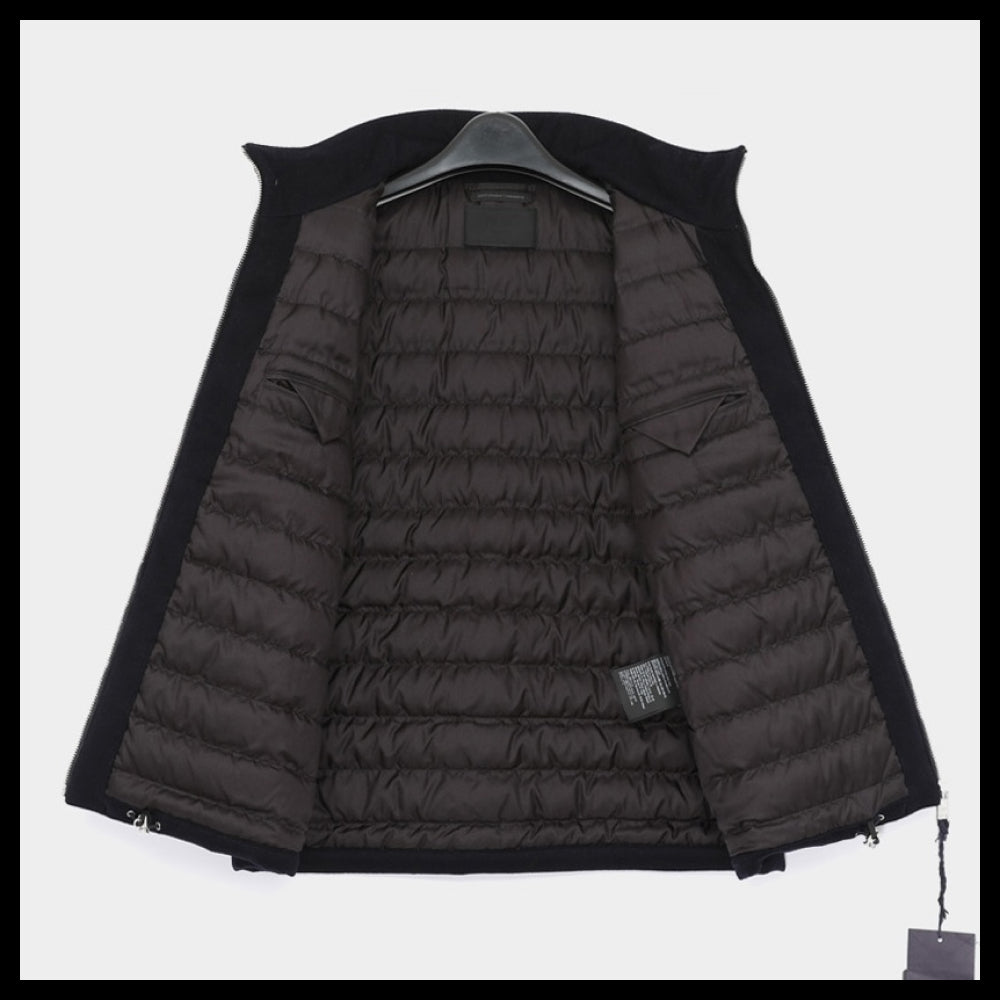 【PRADA】Triangle logo cashmere padded vest