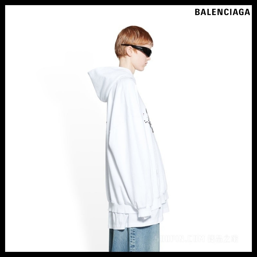 【BALENCIAGA】Hand Drawn BB Icon Large Fit Hoodie